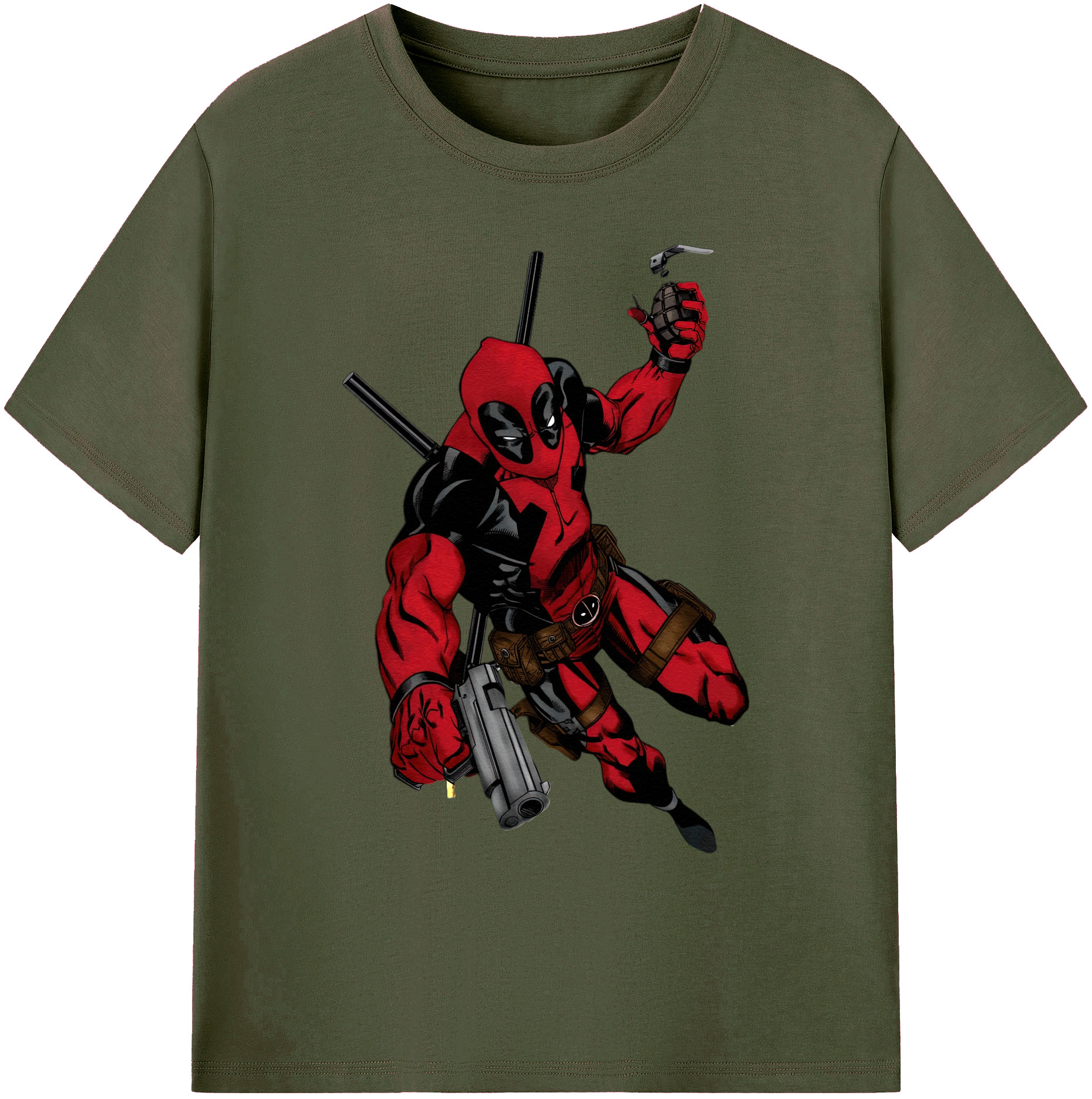 （画像用） Deadpool デッドプール 綿100％ メンズ半袖Tシャツ｜肌触りやわらか＆通気性